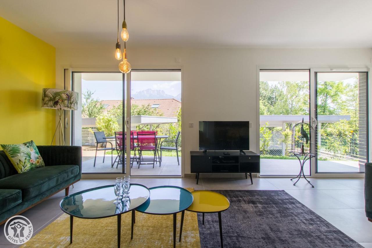 L'Appartement Jardin Avec Vue Montagnes Sévrier Eksteriør billede