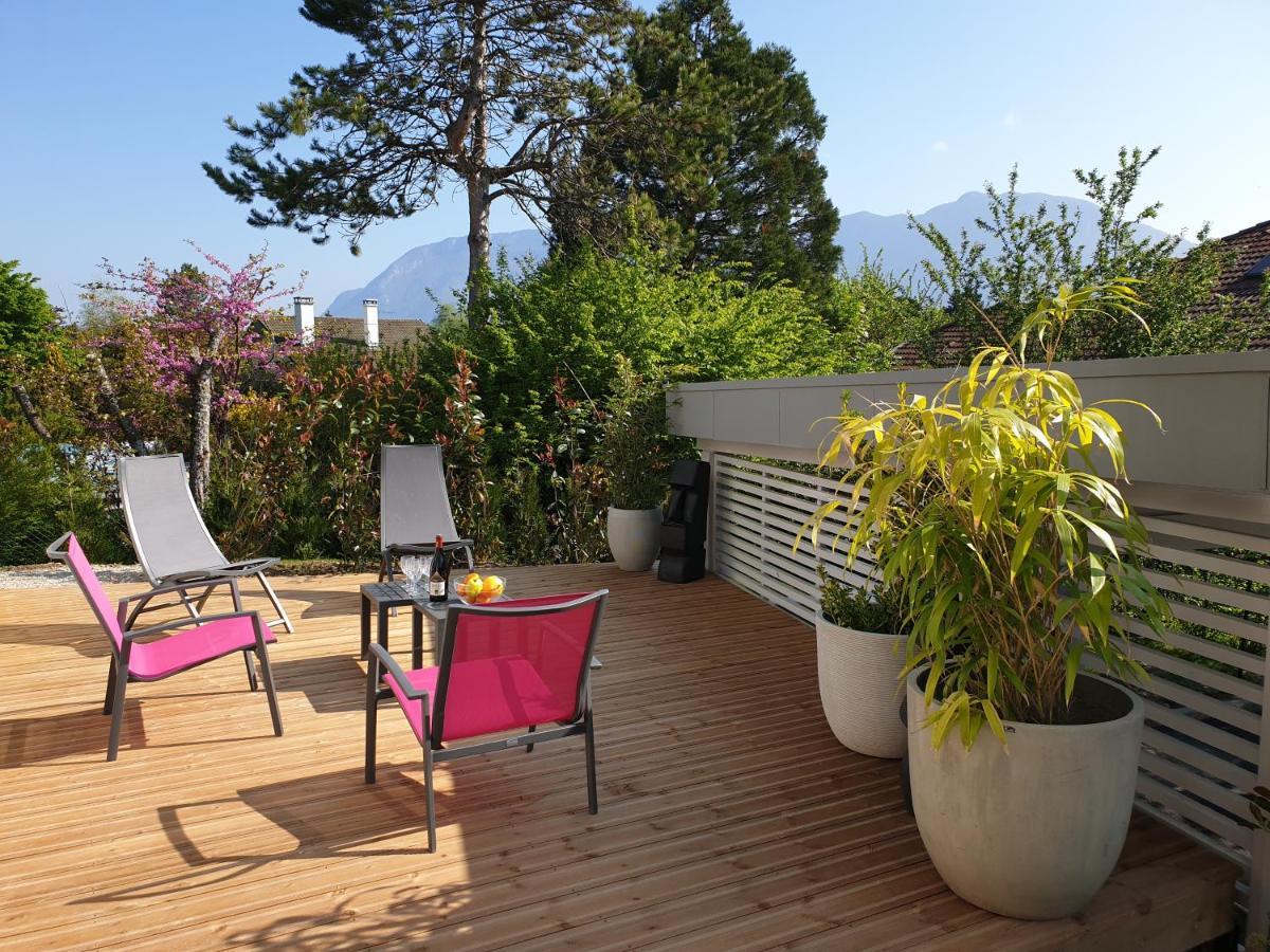L'Appartement Jardin Avec Vue Montagnes Sévrier Eksteriør billede