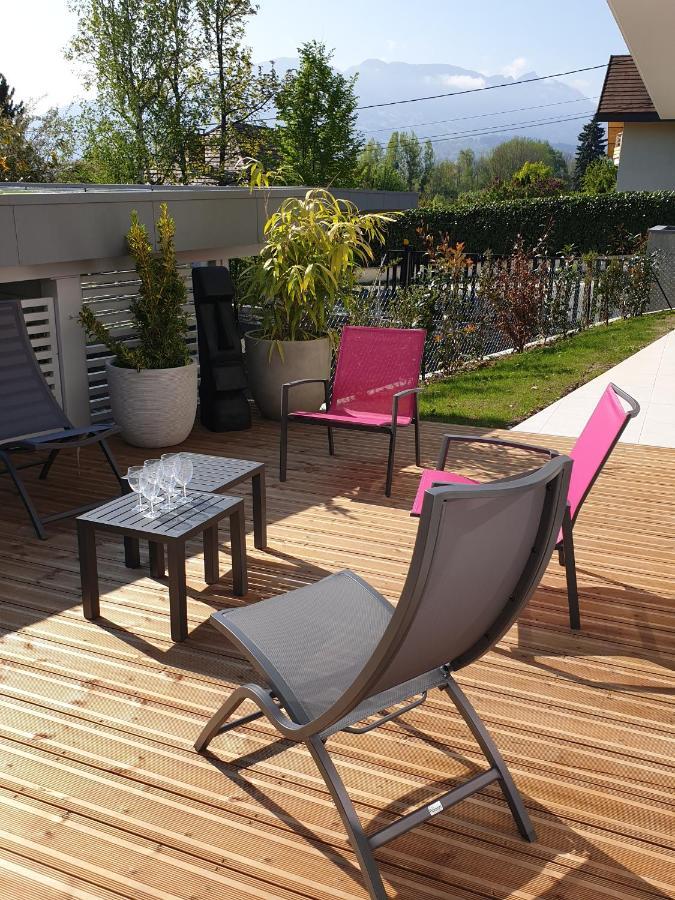 L'Appartement Jardin Avec Vue Montagnes Sévrier Eksteriør billede
